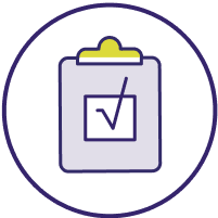 clipboard with check mark icon